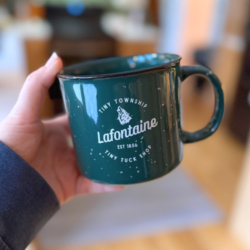 le loup de lafontaine mug