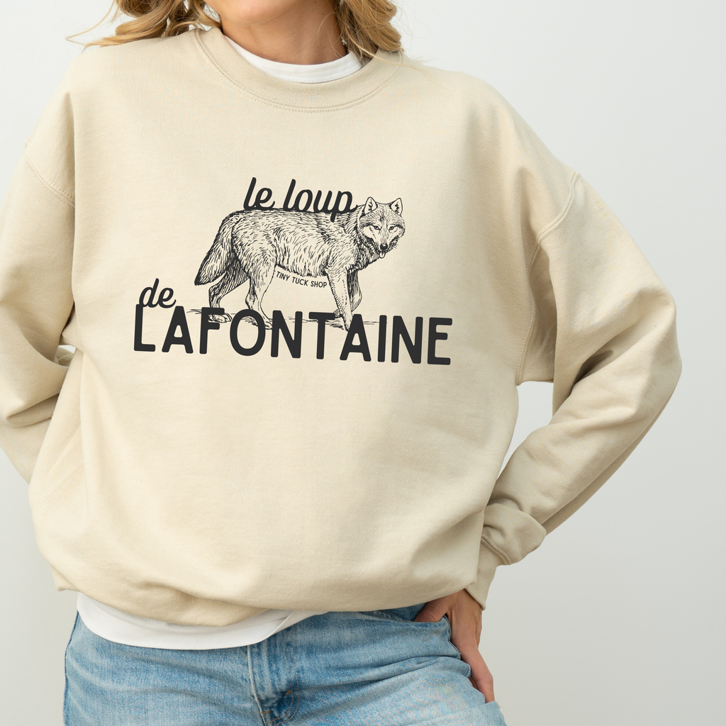 le loup de lafontaine crewneck