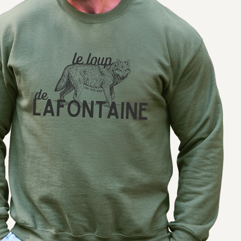 le loup de lafontaine crewneck