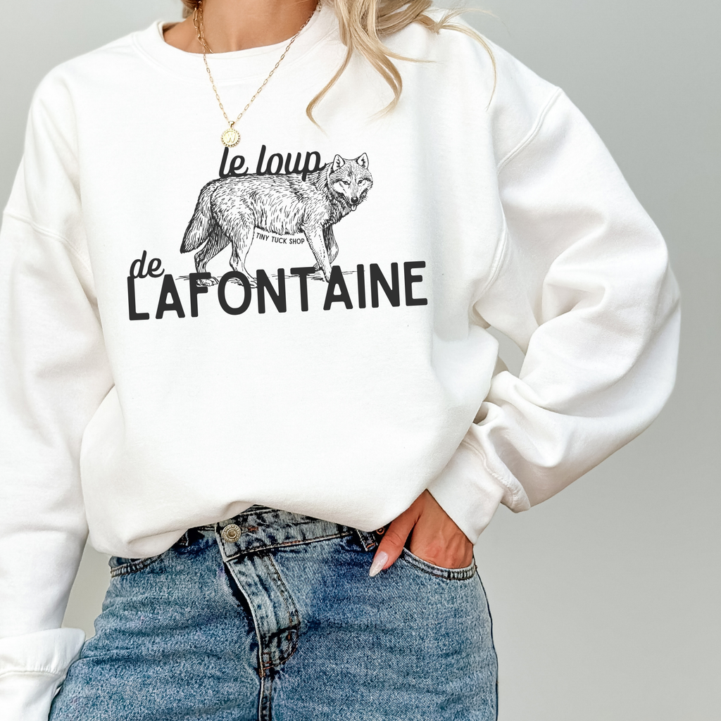 le loup de lafontaine crewneck