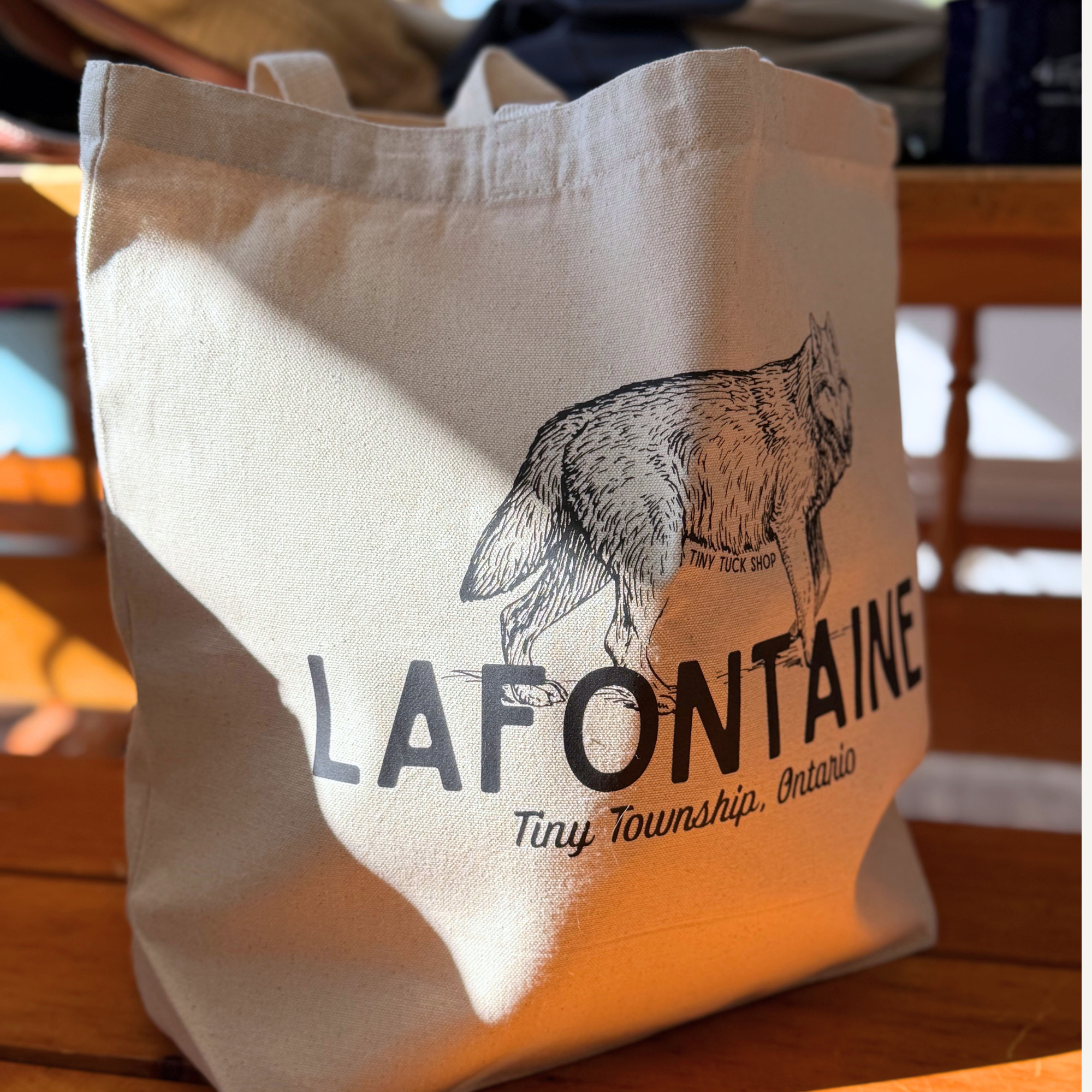 le loup de lafontaine tote bag