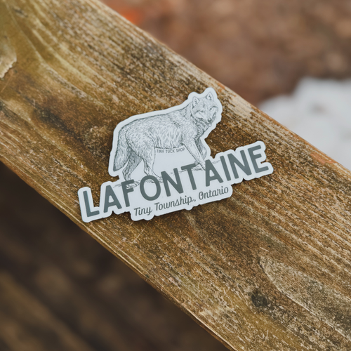 le loup de lafontaine sticker