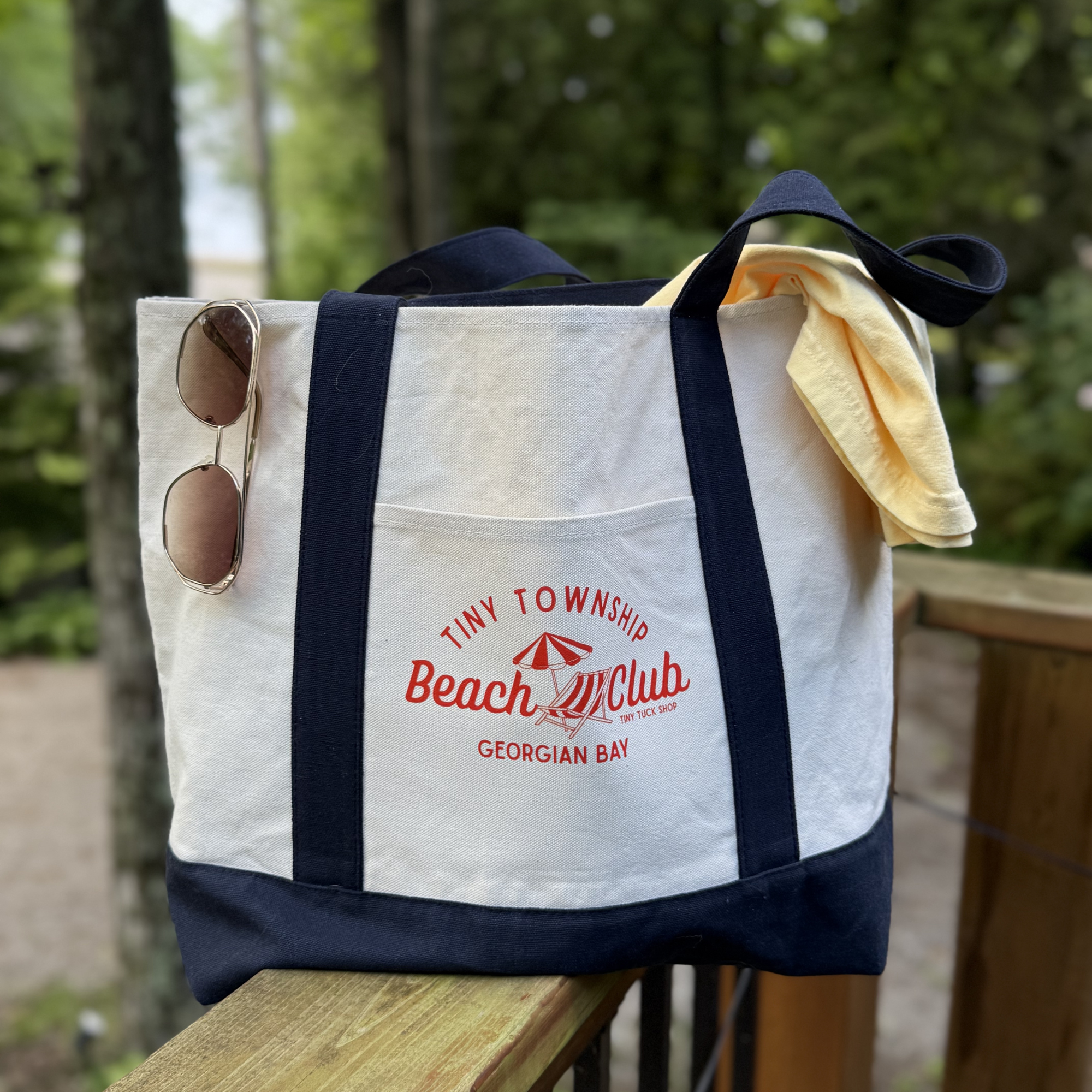 the beach club tote bag