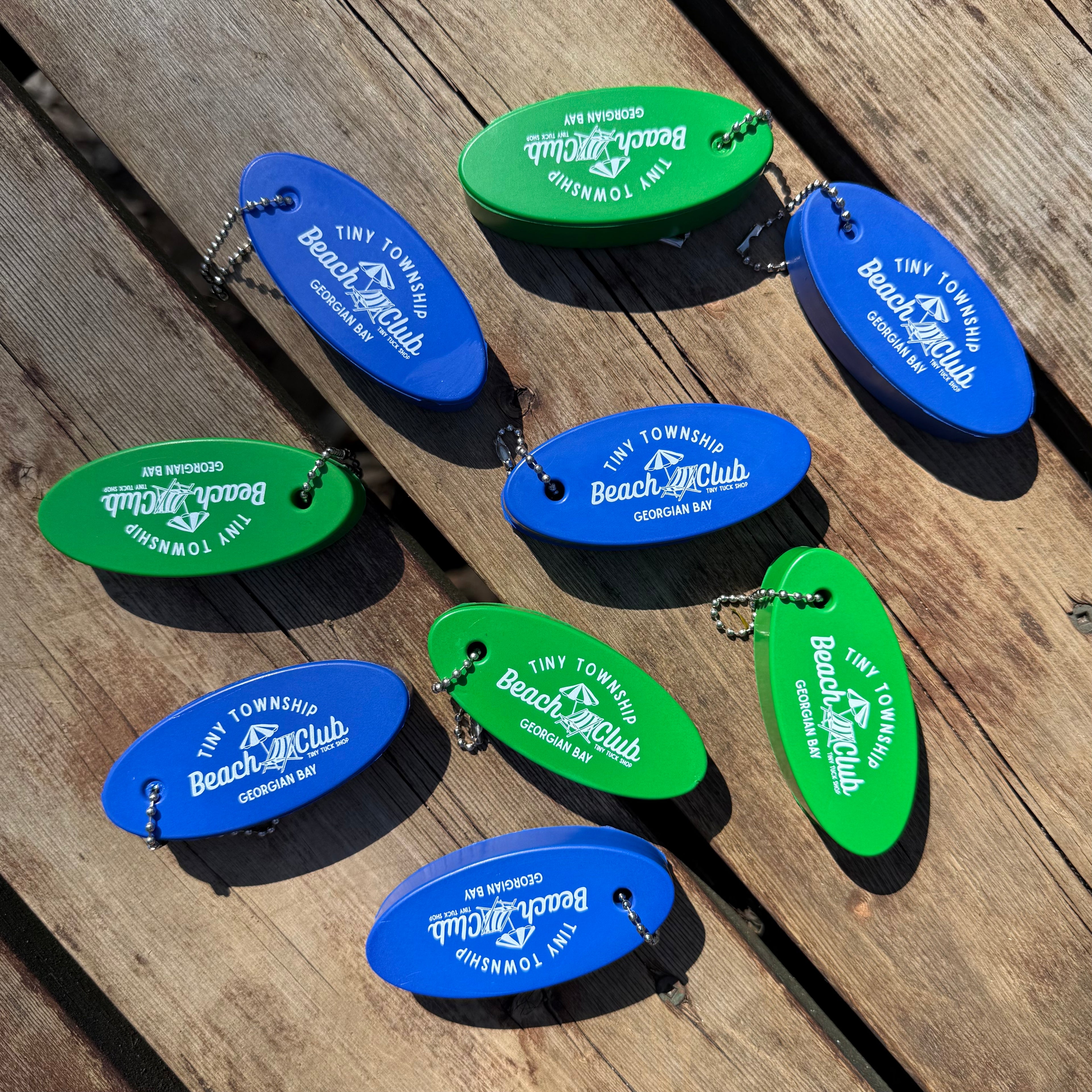 the beach club float keychain