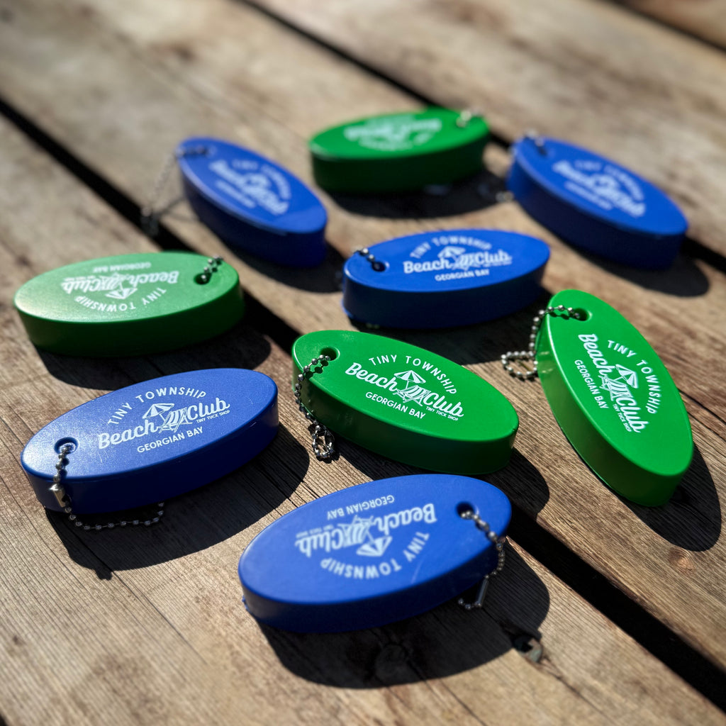 the beach club float keychain