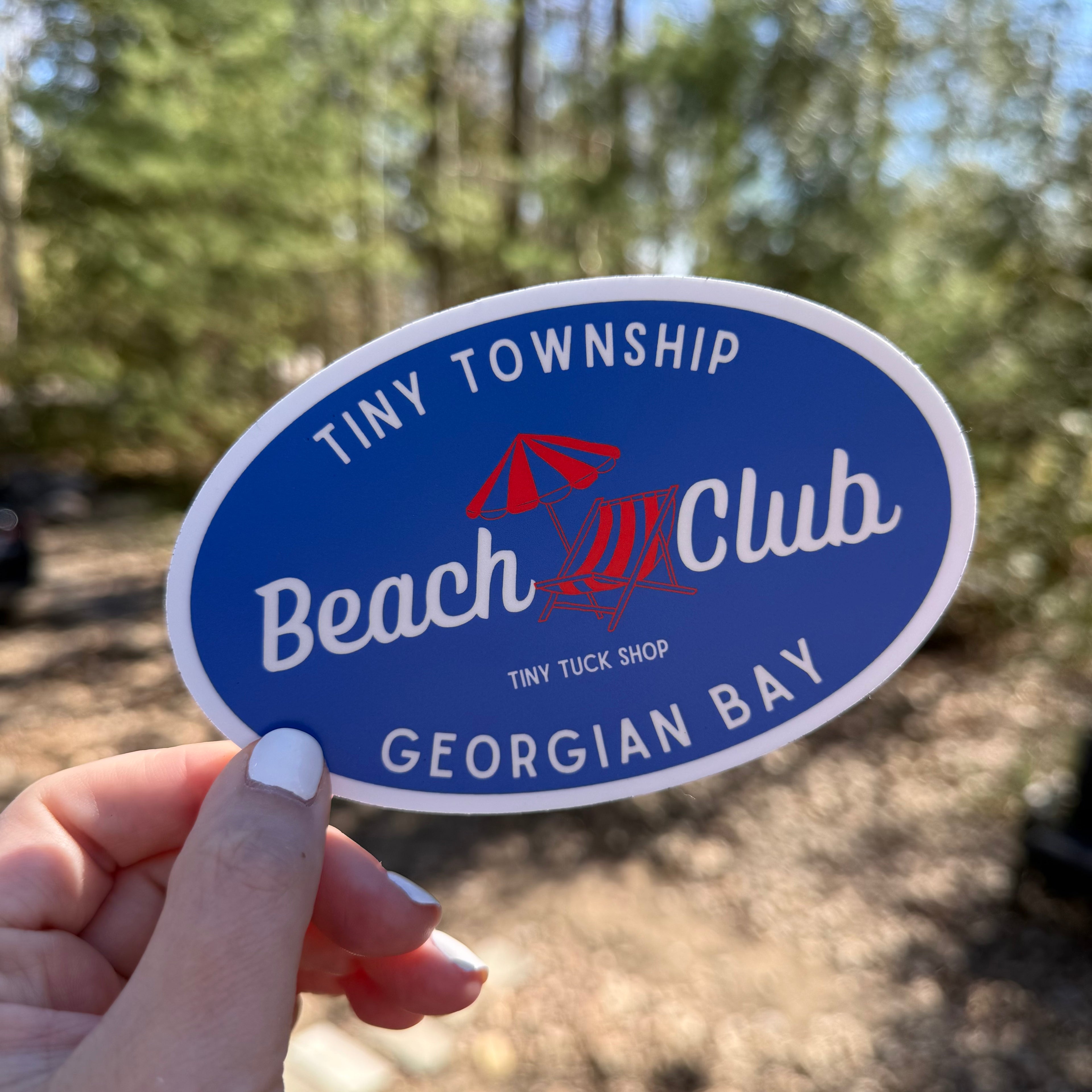 the beach club sticker
