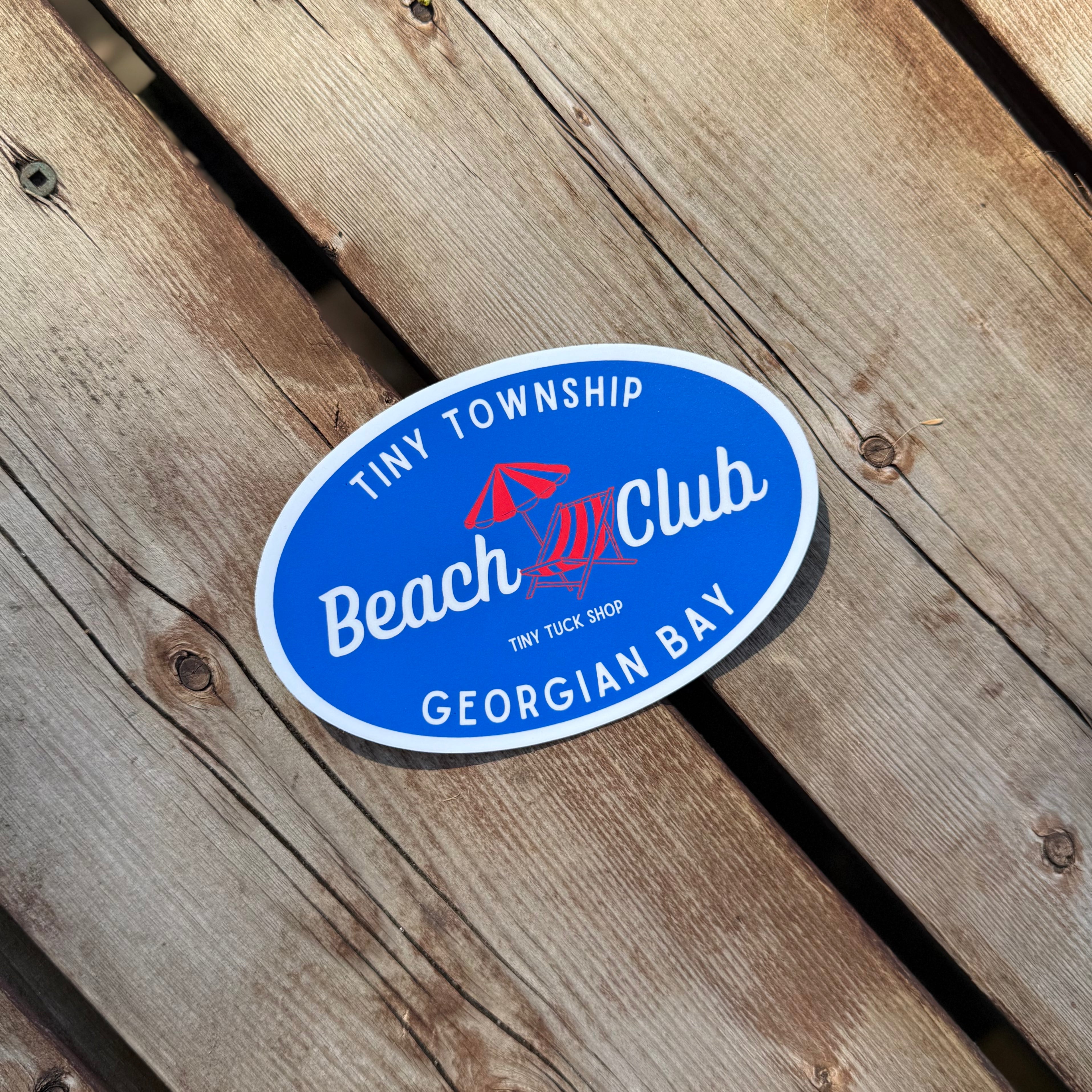 the beach club sticker